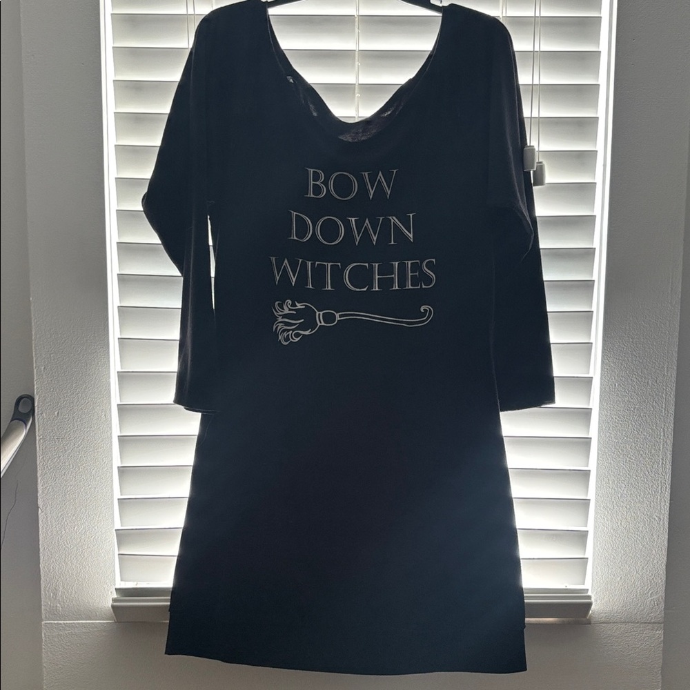 Black Midi Dress with Graphic Print